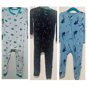 3T Kyte baby zip long sleeve romper bundle